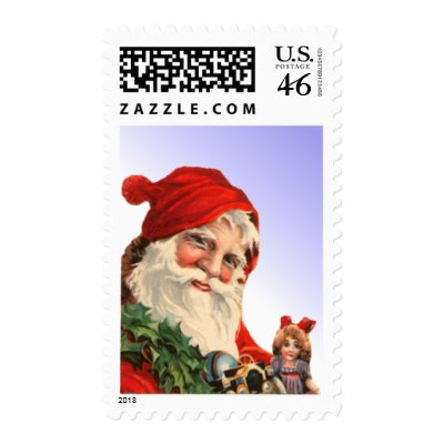 Santa Claus with Toys Stamp