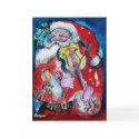 SANTA CLAUS WITH VIOLIN cards