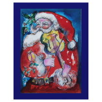 SANTA CLAUS WITH VIOLIN flyers by bulgan_lumini SANTA CLAUS WITH VIOLIN flyers