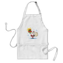 Santa Clause and presents christmas holiday Aprons