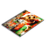 Santa Clause Chihuahua Merry Christmas Spiral Note Book