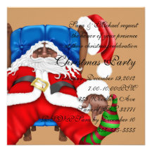Santa Clause christmas invitation