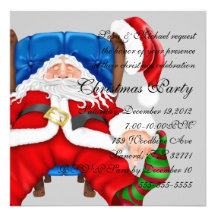 Santa Clause christmas invitation