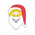 Santa Clause Smiley Face stickers
