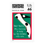 Santa Clause Stylish Stiletto Shoe Stocking Postage Stamps