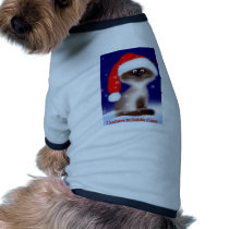 Santa Claws Cat Dog T Shirt