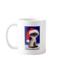 Santa Claws Christmas Cat Mug