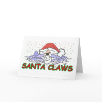 Santa CLAWS Christmas Crab Greeting Card