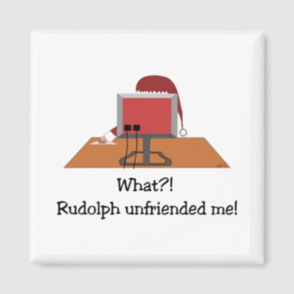 Santa Comic - Rudolph Unfriended Me! magnet