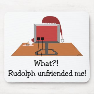 Santa Comic - Rudolph Unfriended Me! mousepad