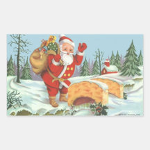 SANTA COMING TO TOWN STICKER