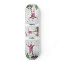 Santa Commeth Patchwork skateboards by EvelynModel Santa Commeth Patchwork skateboards