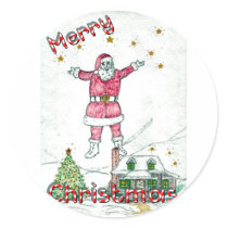 Santa Commeth stickers