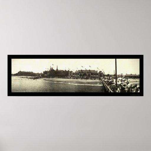 Santa Cruz CA Beach Photo 1908 Posters