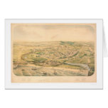 Santa Cruz, CA. Panoramic Map (1586A) - Restored Greeting Card