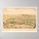 Santa Cruz, CA. Panoramic Map (1586A) - Restored posters