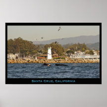 Santa Cruz, California Humpback Whales Poster