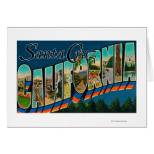 Santa Cruz, California - Large Letter Scenes Cards