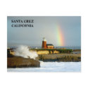 Santa Cruz Lighthouse/Rainbow-Postcard