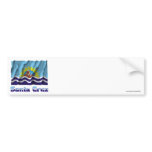 Santa Cruz waving flag with name Bumper Stickers