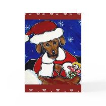 Santa Dachshund cards