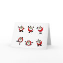 SANTA DANCING card by kooky SANTA DANCING card