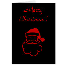Santa Dark Xmas Card - Customized