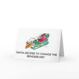 Santa Decides to Change the Reindeer Diet card