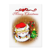 Santa Decorating postcard postcards