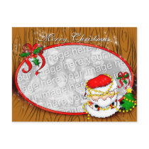 Santa Decorating postcard template postcards