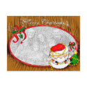 Santa Decorating postcard template