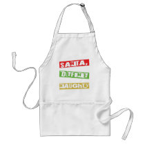 SANTA, DEFINE NAUGHTY aprons