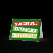 SANTA, DEFINE NAUGHTY cards
