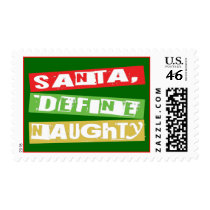 SANTA, DEFINE NAUGHTY postage