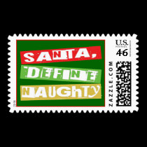 SANTA, DEFINE NAUGHTY postage