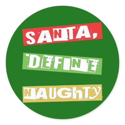 SANTA, DEFINE NAUGHTY STICKER by oldschool_christmas
