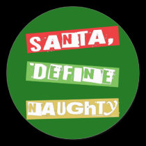 SANTA, DEFINE NAUGHTY stickers