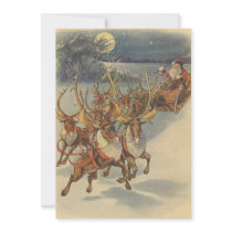 Santa Delivering Toys invitations by ChristmasCafe Santa Delivering Toys invitations
