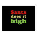 Santa does it high postcards