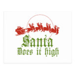 Santa does it high Tshirt postcards