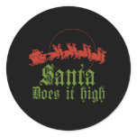 Santa does it high Tshirt stickers
