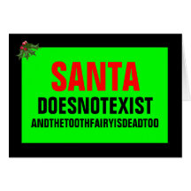 Santa doesn't exist cards