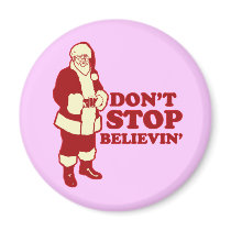 Santa, Don't Stop Believin' magnets