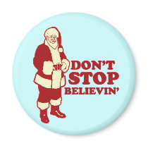 Santa, Don't Stop Believin' magnets