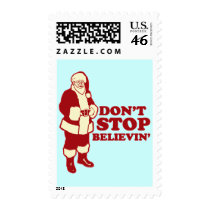 Santa, Don't Stop Believin' postage