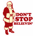 Santa, Don't Stop Believin' shirt