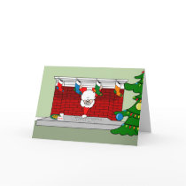 Santa Down the Chimney cards