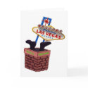 Santa down the Chimney Las Vegas Merry Xmas Card by vegasdusoleil Santa down the Chimney Las Vegas Merry Xmas Card