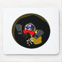 Santa down the chimney mousepads