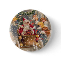 Santa Drives a Race Car buttons by MyOtherPlanet Santa Drives a Race Car buttons